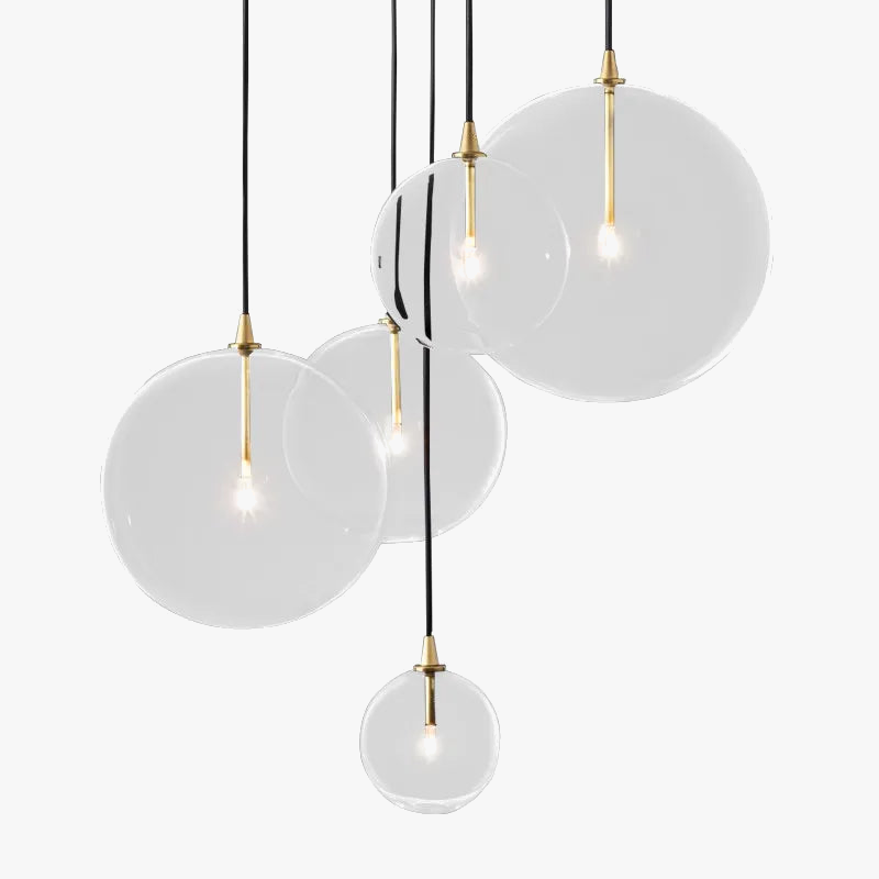 suspension en verre moderne pour décoration intérieure élégante