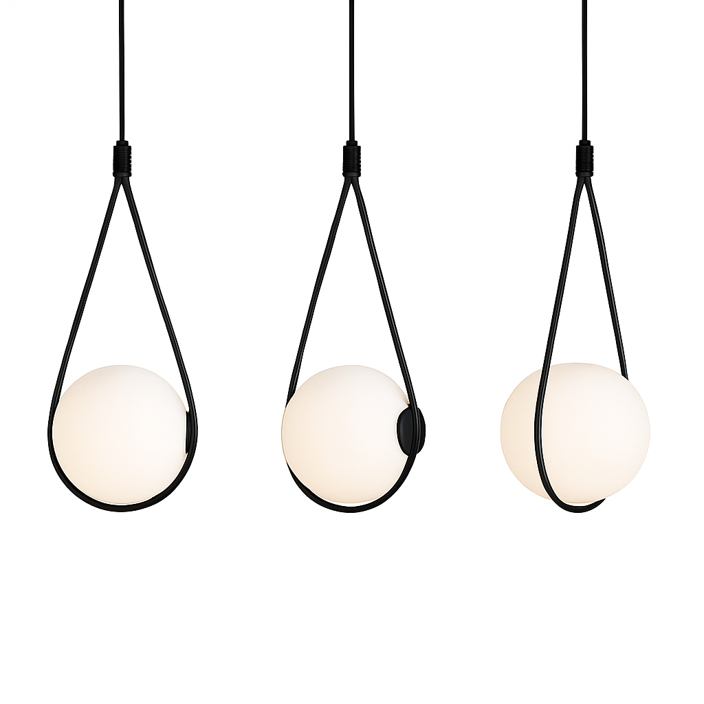 suspension en verre moderne pour décoration intérieure élégante