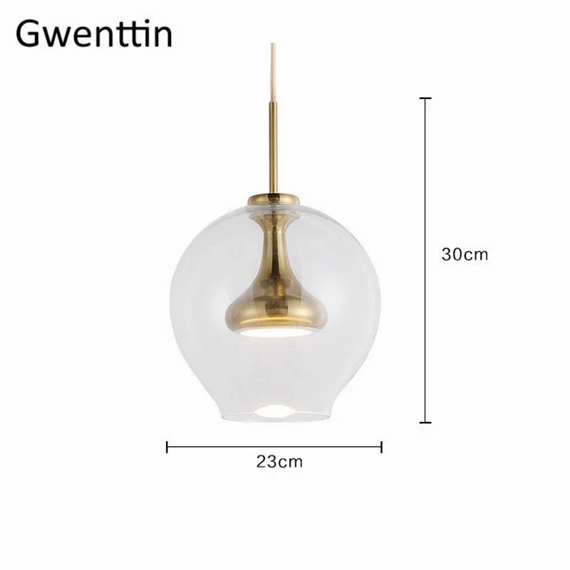 suspension en verre moderne pour décoration intérieure élégante