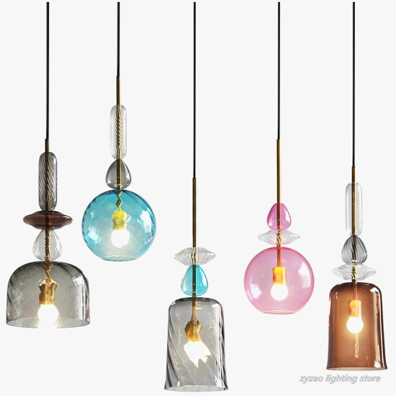 suspension en verre moderne pour décoration intérieure élégante