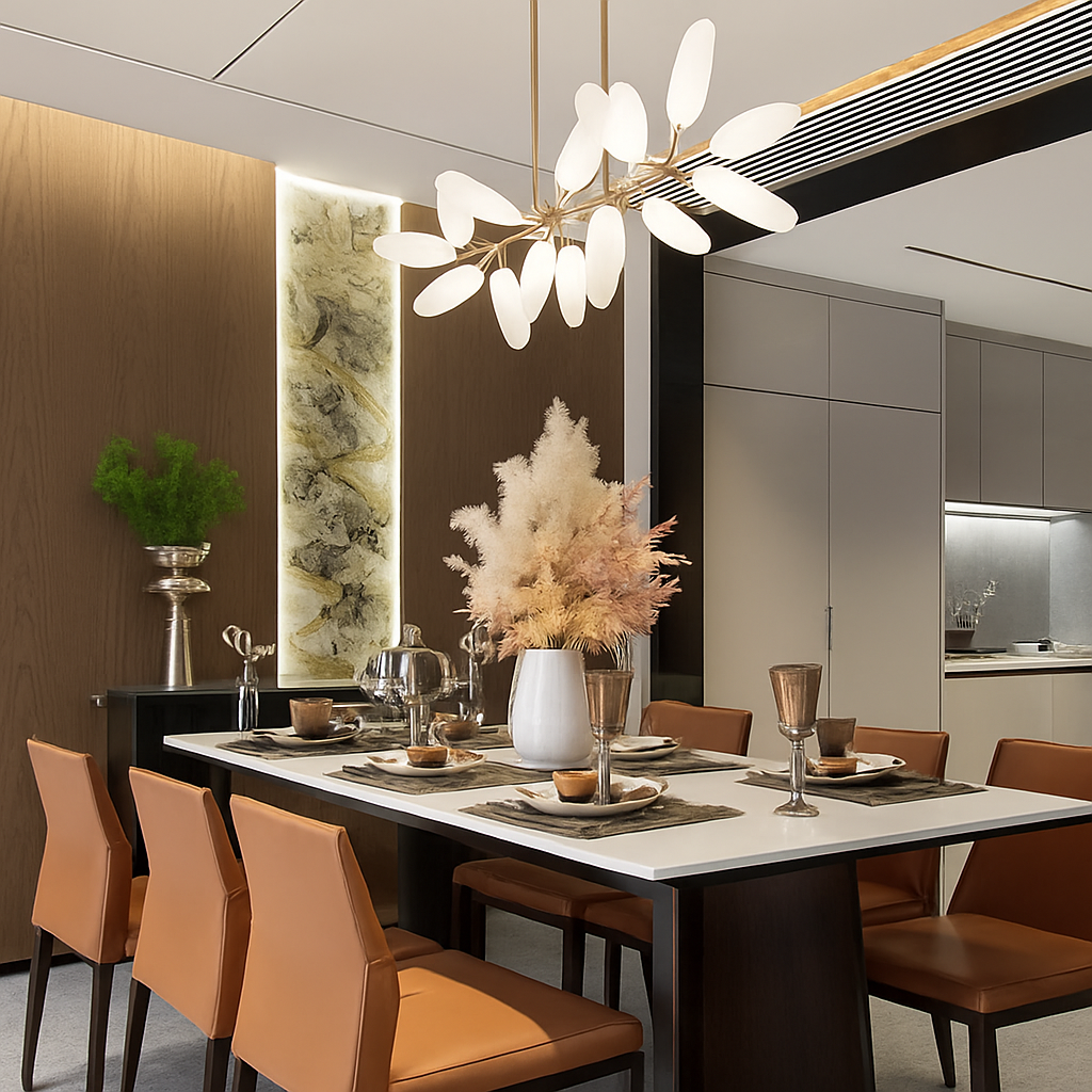suspension en verre moderne pour décoration intérieure élégante