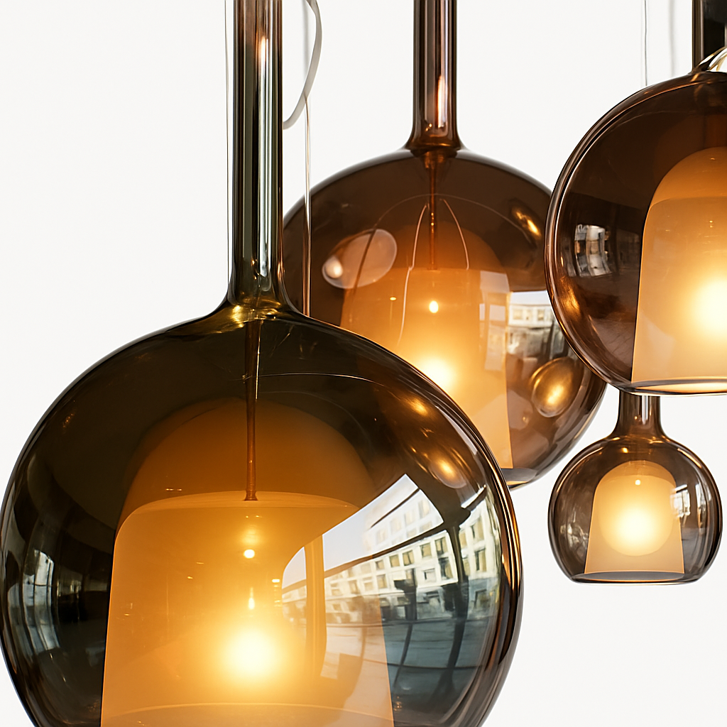 suspension en verre moderne pour un éclairage décoratif intérieur