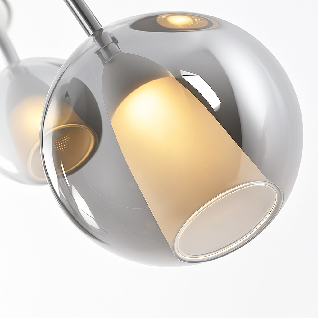 suspension en verre moderne pour un éclairage décoratif intérieur