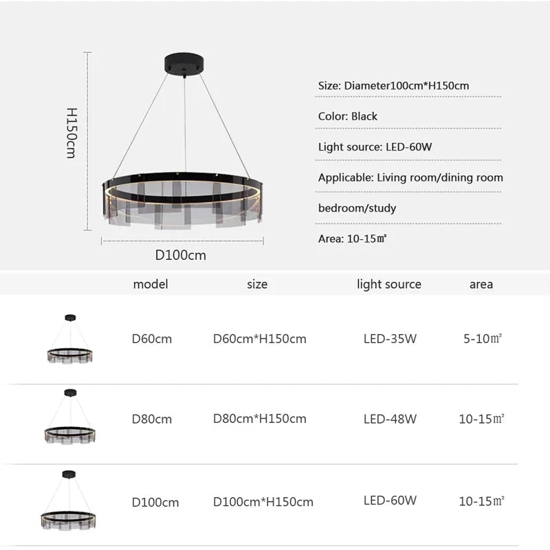 suspension en verre moderne pour un éclairage élégant et minimaliste