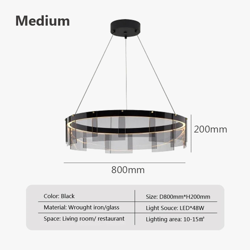 suspension en verre moderne pour un éclairage élégant et minimaliste