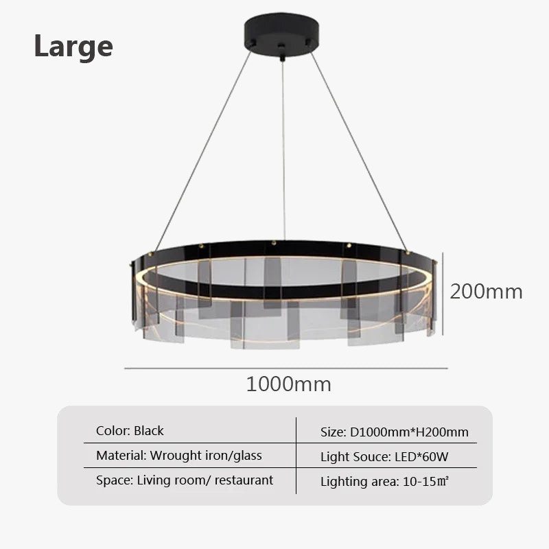 suspension en verre moderne pour un éclairage élégant et minimaliste