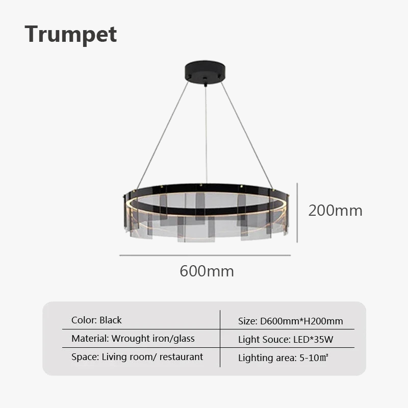 suspension en verre moderne pour un éclairage élégant et minimaliste