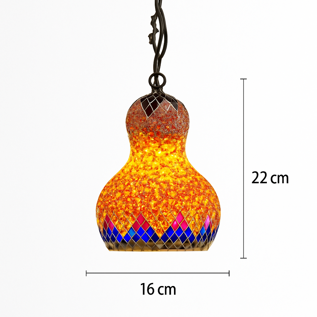 suspension en verre mosaïque bonhomme de neige artisanale asiatique boho