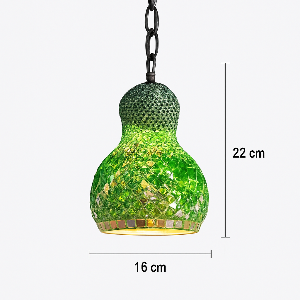 suspension en verre mosaïque bonhomme de neige artisanale asiatique boho