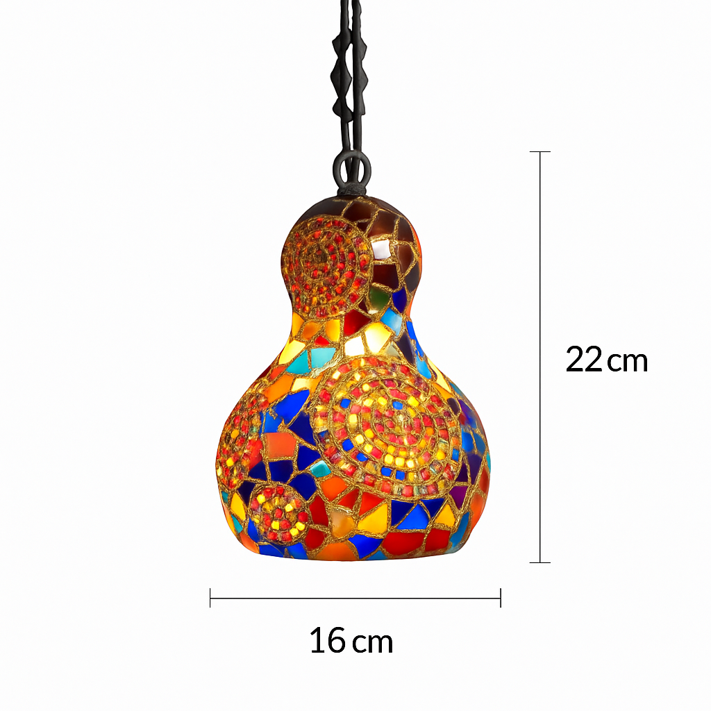 suspension en verre mosaïque bonhomme de neige artisanale asiatique boho