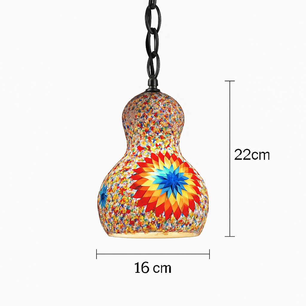 suspension en verre mosaïque bonhomme de neige artisanale asiatique boho