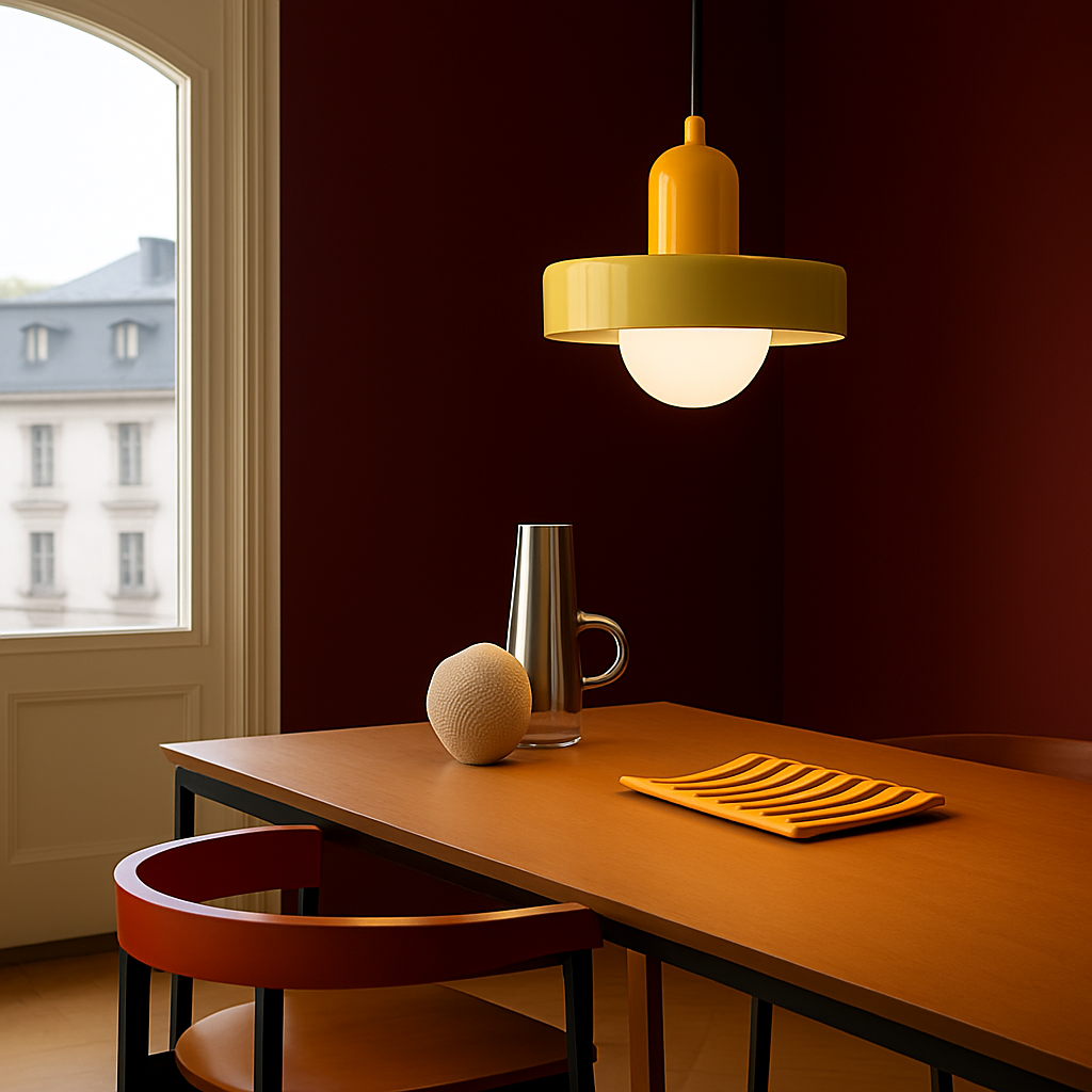 Suspension en verre nordique couleur bonbon