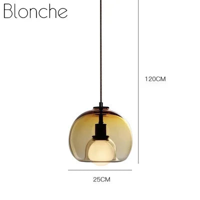 suspension en verre nordique créatif design moderne et élégant