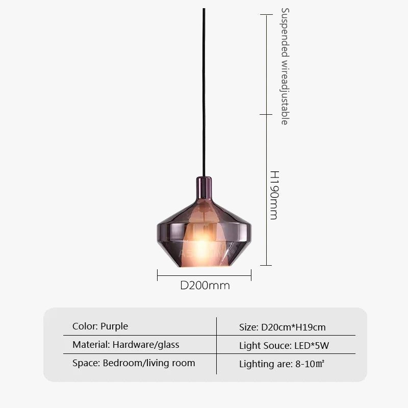 suspension en verre nordique design pour décoration intérieure