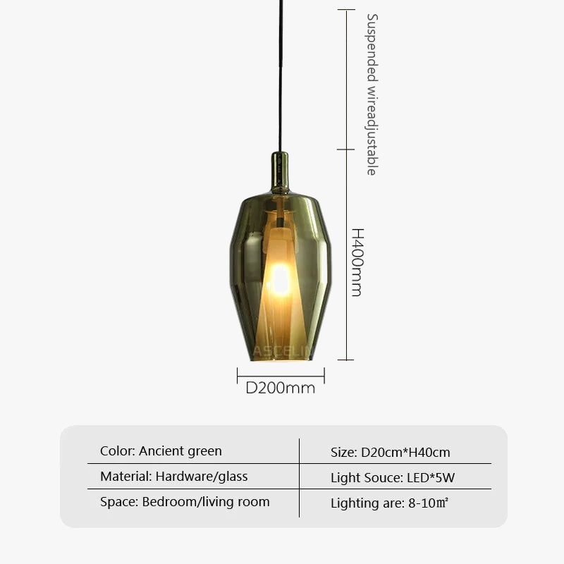 suspension en verre nordique design pour décoration intérieure