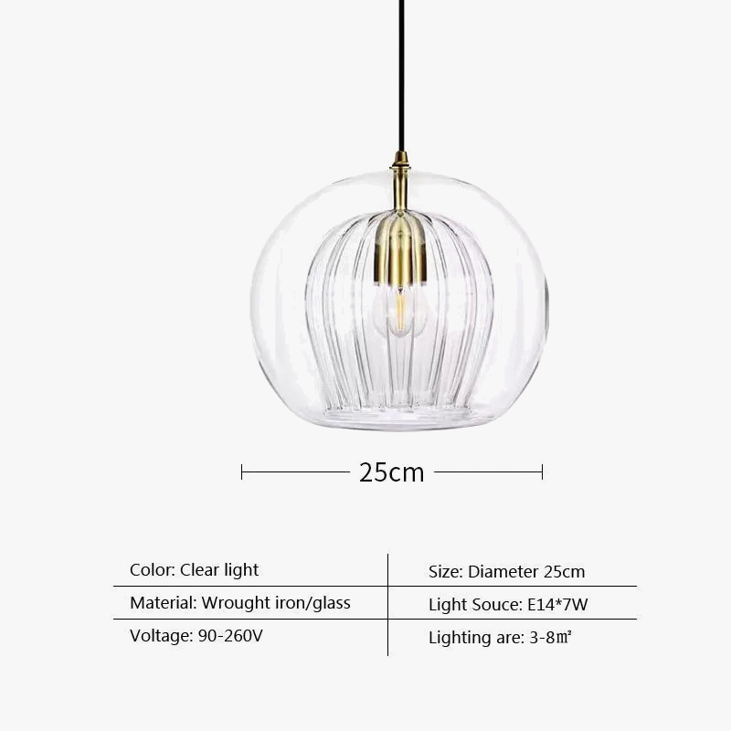 suspension en verre nordique à led pour décoration intérieure