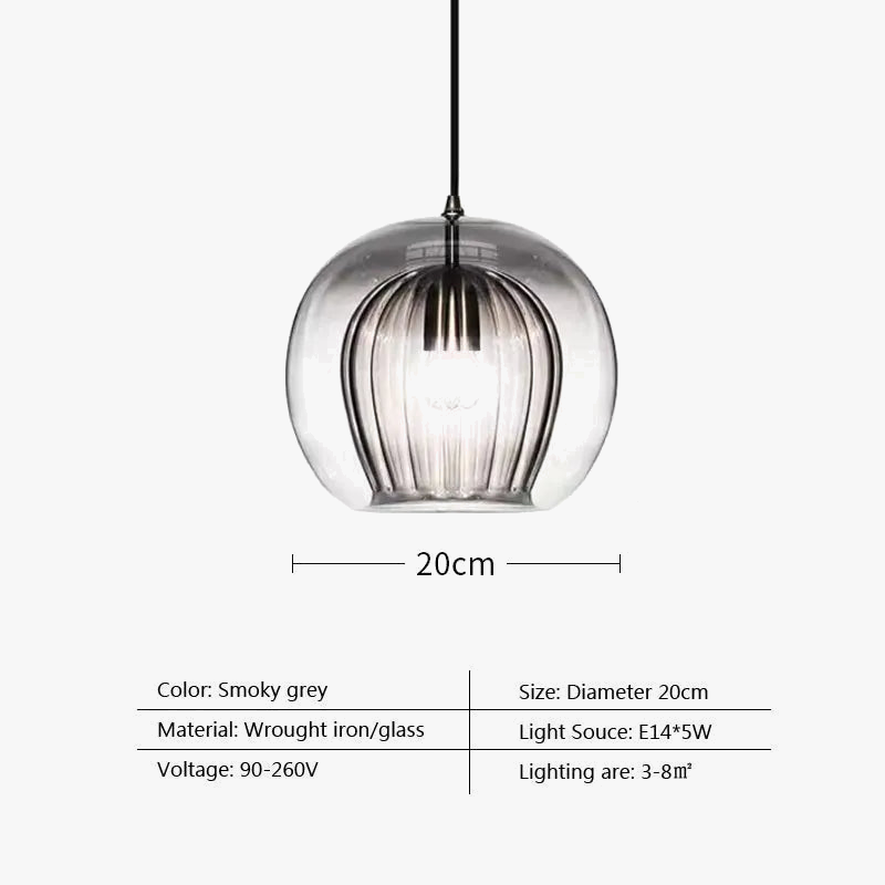 suspension en verre nordique à led pour décoration intérieure