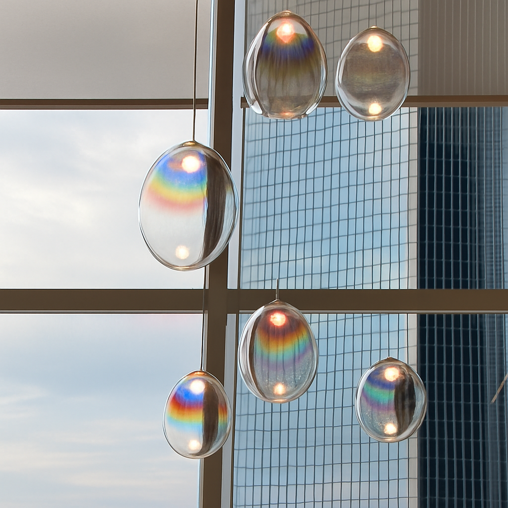 suspension en verre nordique pour décoration intérieure élégante