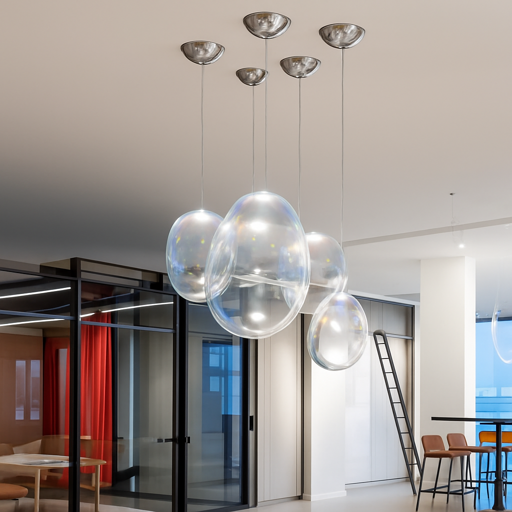 suspension en verre nordique pour décoration intérieure élégante