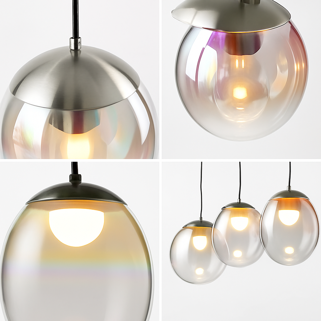suspension en verre nordique pour décoration intérieure élégante