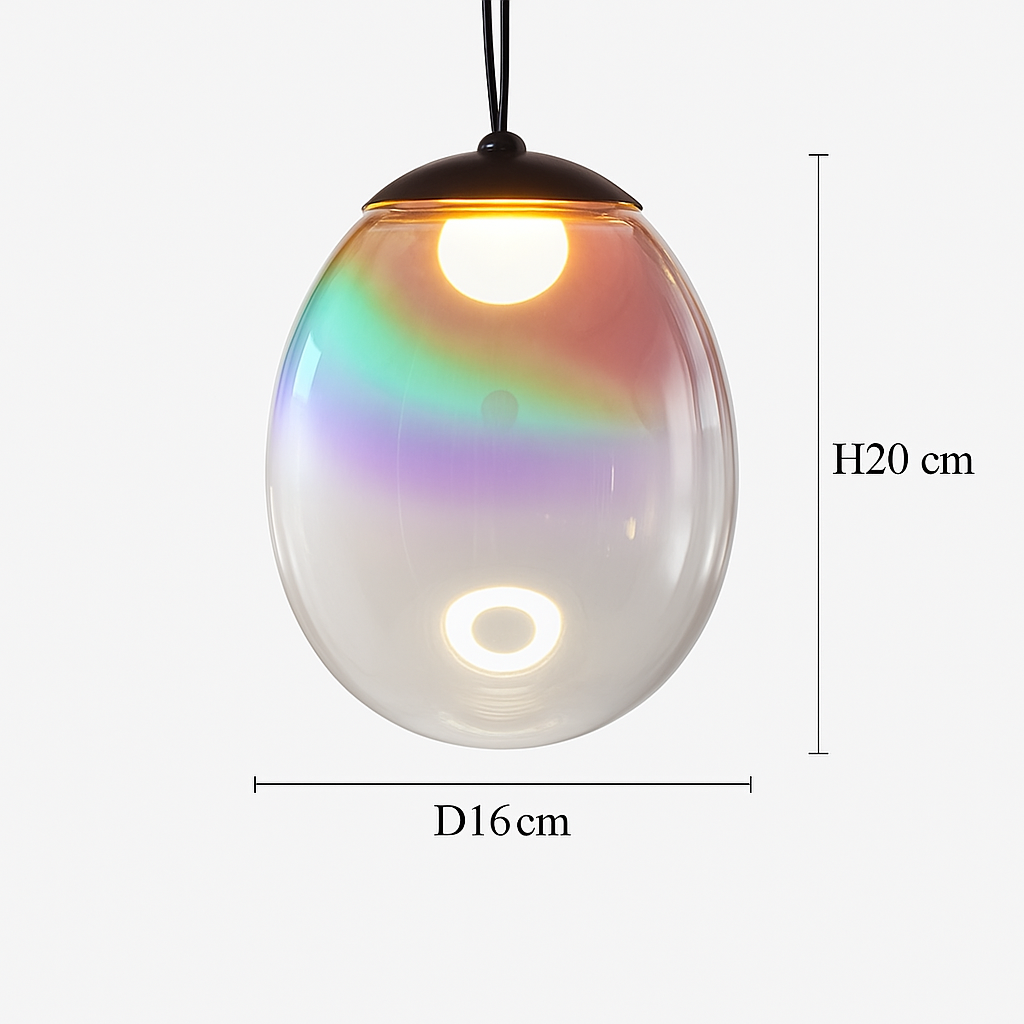 suspension en verre nordique pour décoration intérieure élégante