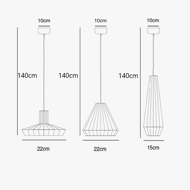 suspension en verre or rose pour cuisine et restaurant