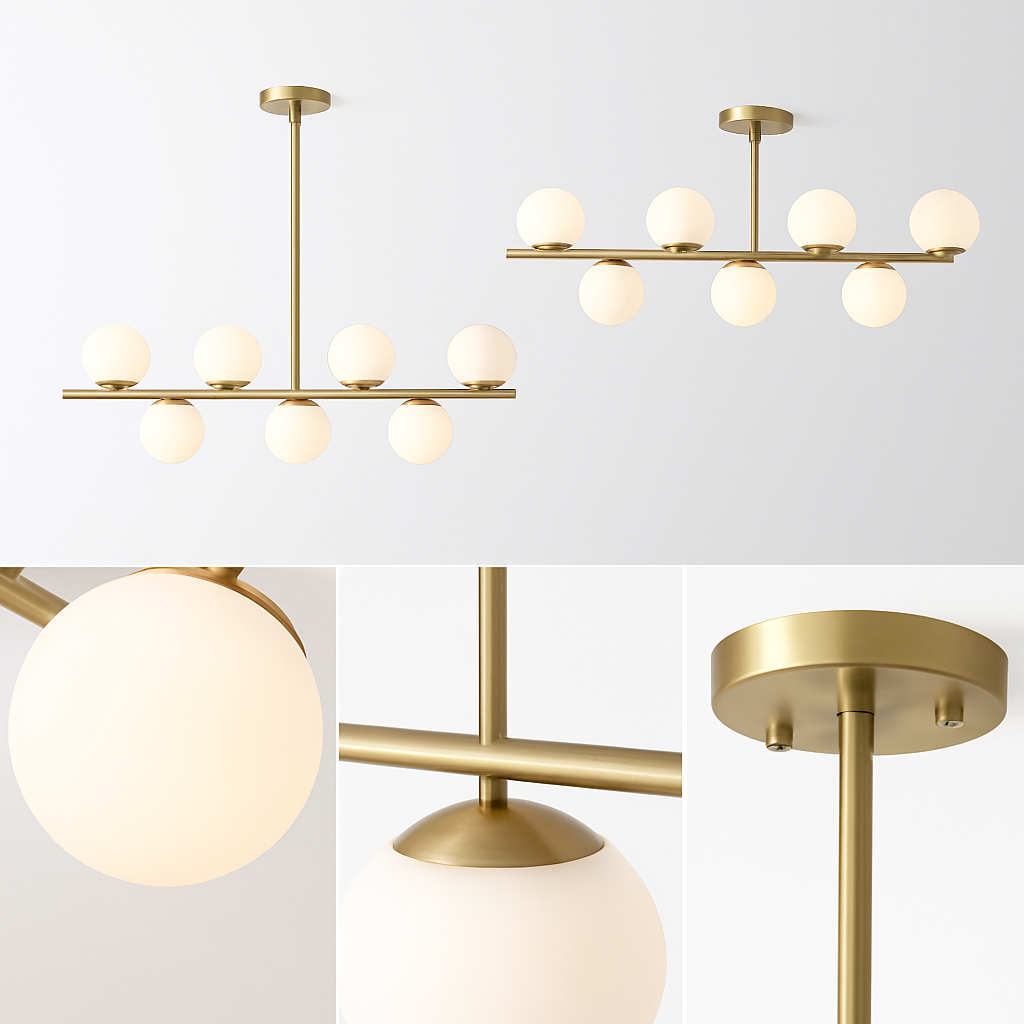 suspension en verre pour décoration moderne et élégante