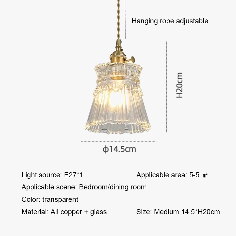 suspension en verre rétro en forme de fleur pour décoration intérieure