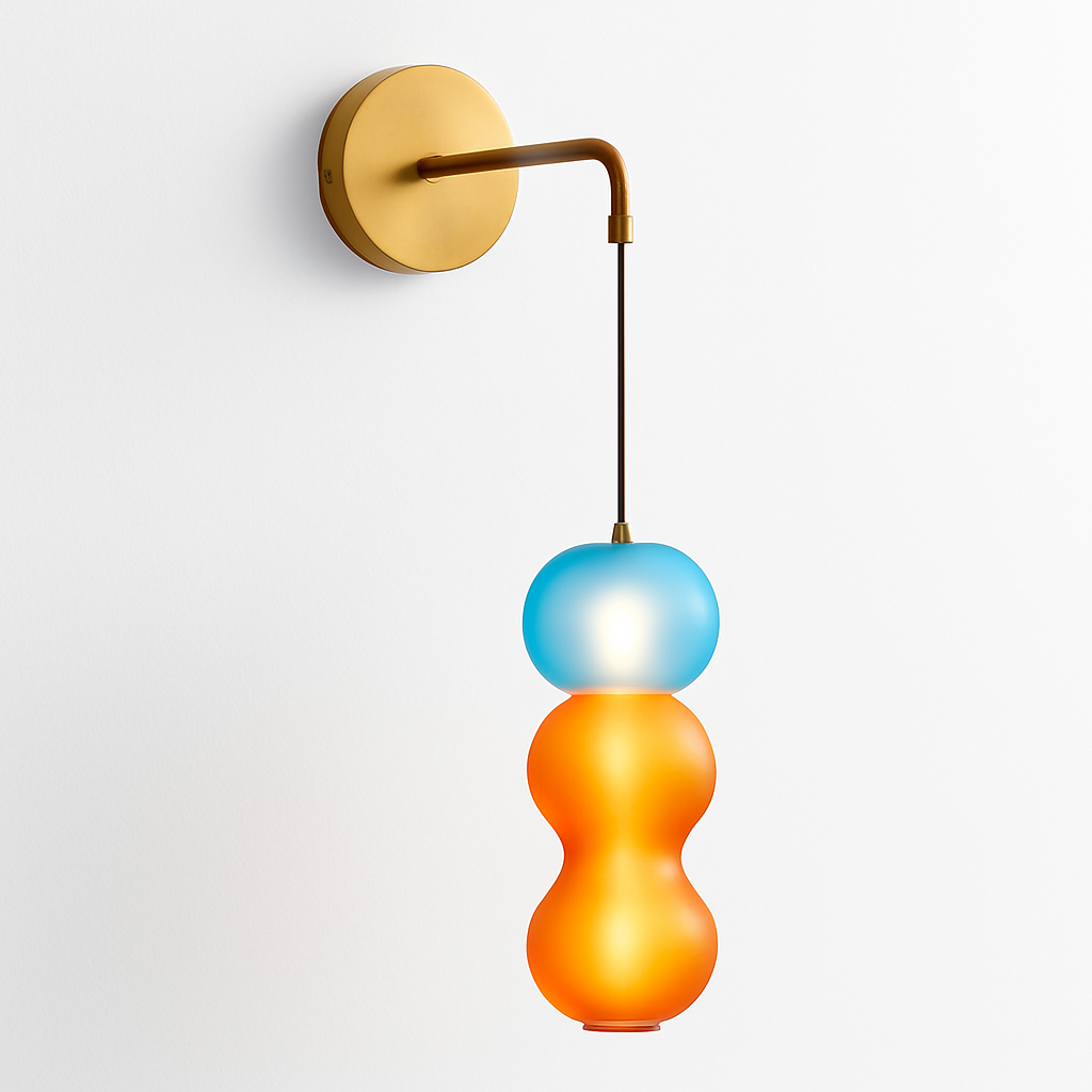 Suspension en verre scandinave Abat-jour coloré minimal chevet petite lumière suspendue chambre design éclairage de salle à manger