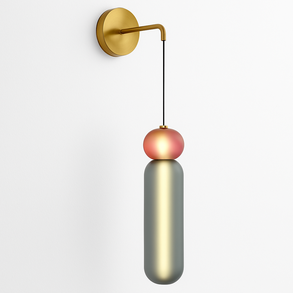 Suspension en verre scandinave Abat-jour coloré minimal chevet petite lumière suspendue chambre design éclairage de salle à manger