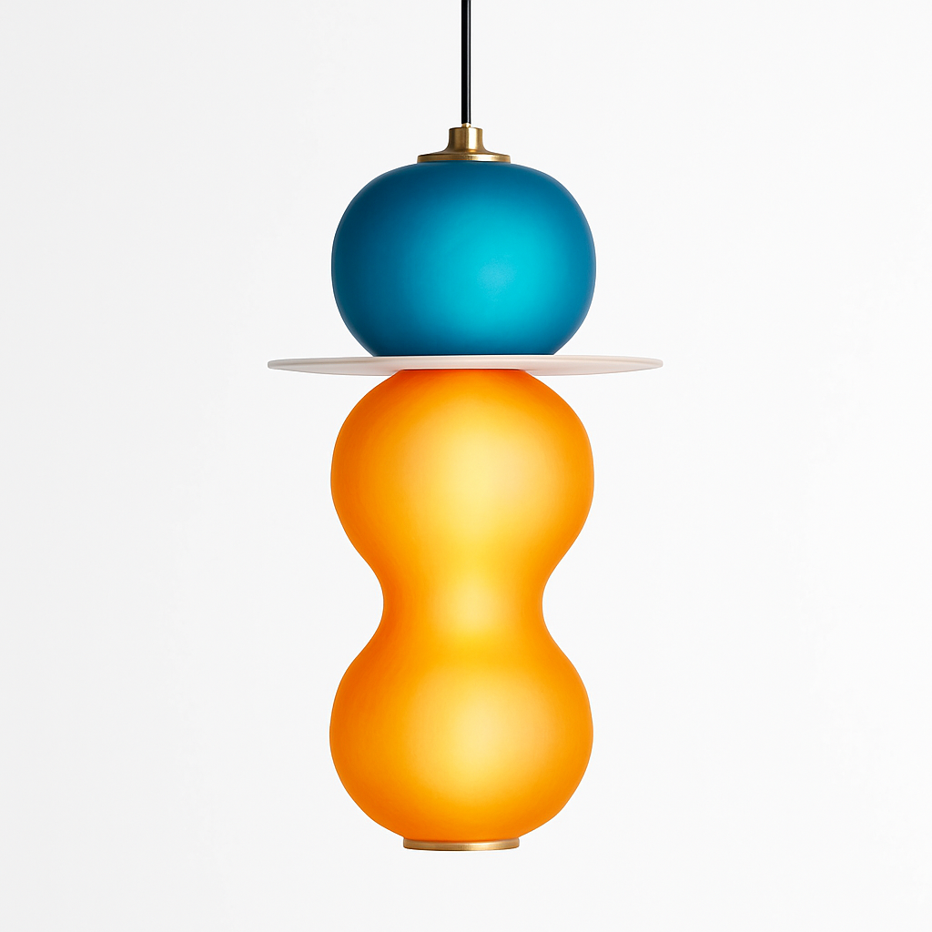 Suspension en verre scandinave Abat-jour coloré minimal chevet petite lumière suspendue chambre design éclairage de salle à manger