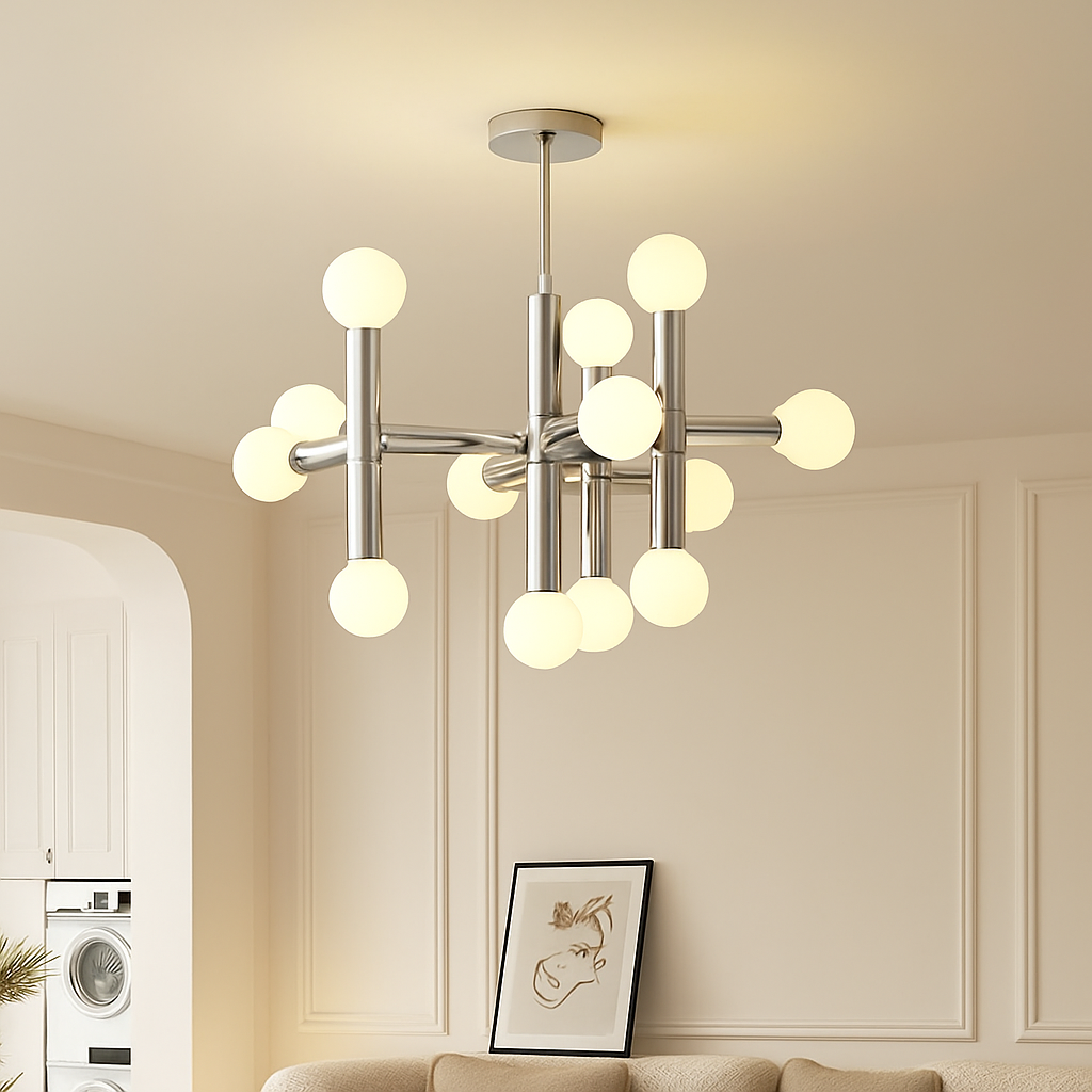 suspension en verre style bauhaus pour décoration moderne