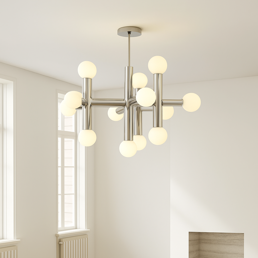 suspension en verre style bauhaus pour décoration moderne