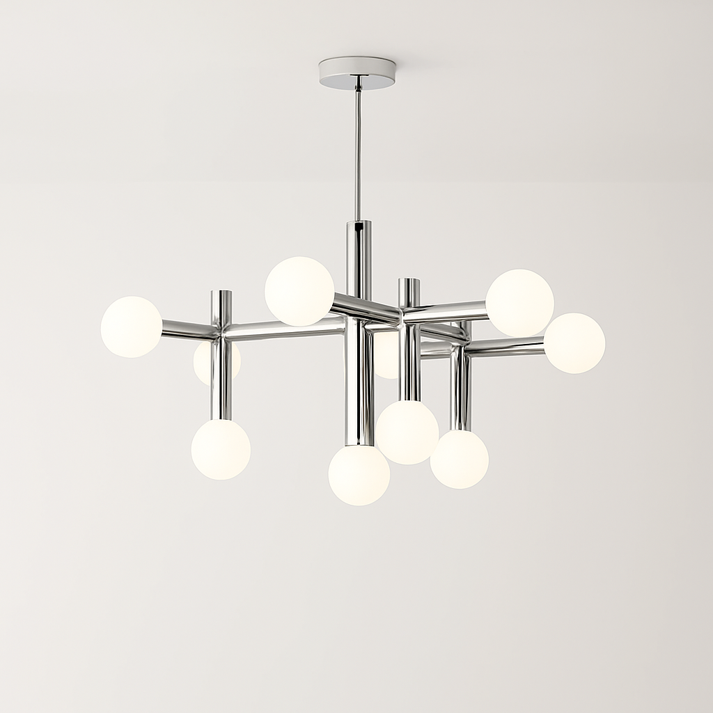 suspension en verre style bauhaus pour décoration moderne