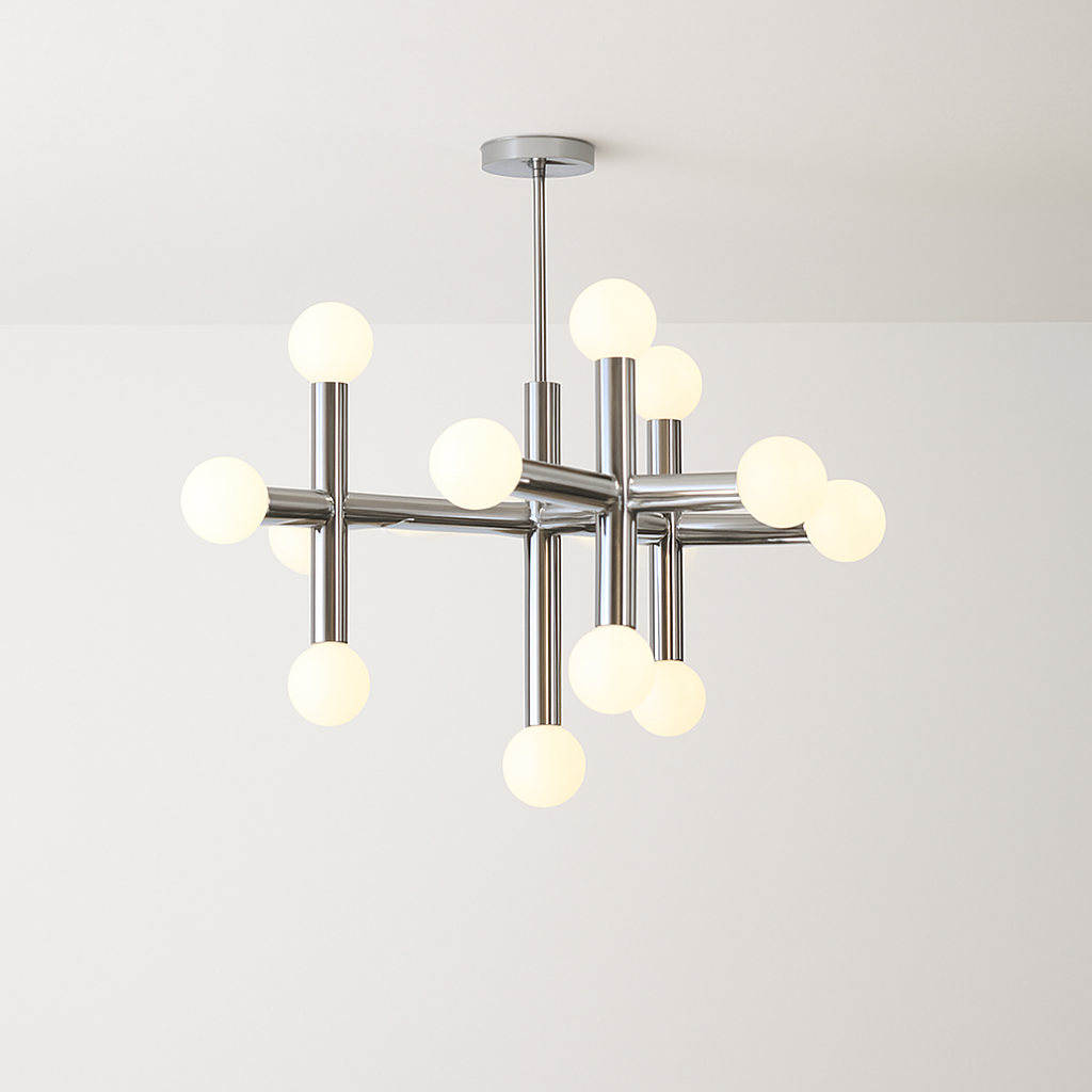 suspension en verre style bauhaus pour décoration moderne