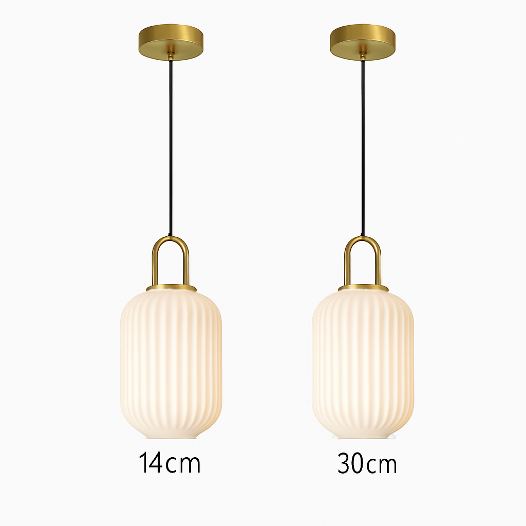 suspension en verre style citrouille pour décoration moderne