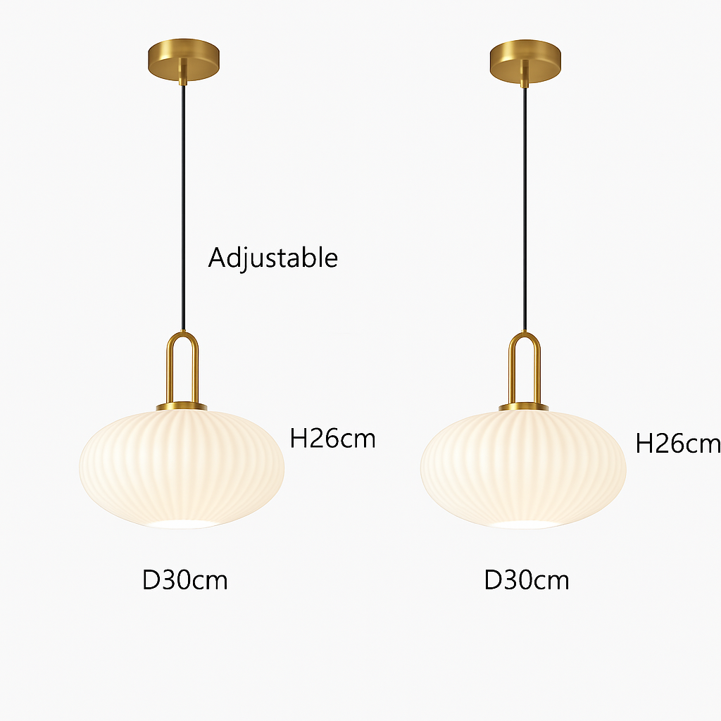 suspension en verre style citrouille pour décoration moderne