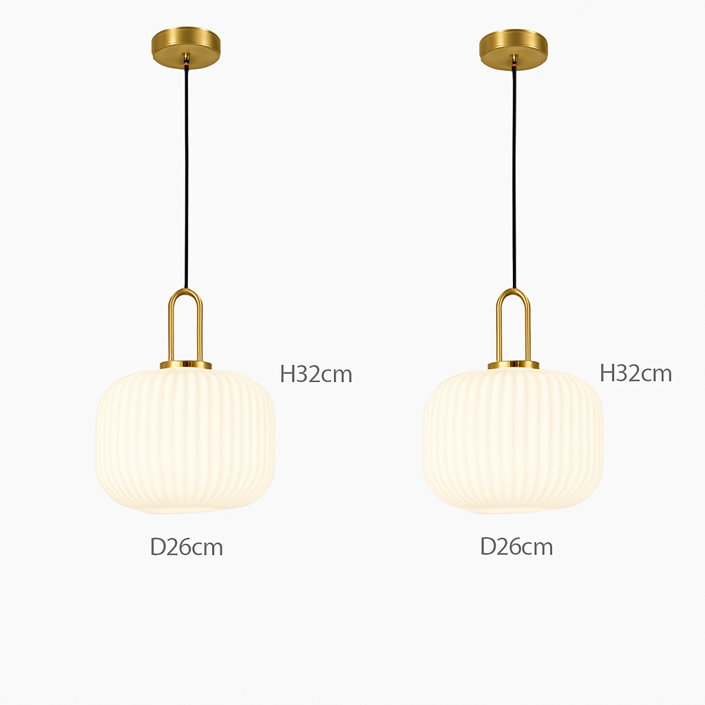 suspension en verre style citrouille pour décoration moderne