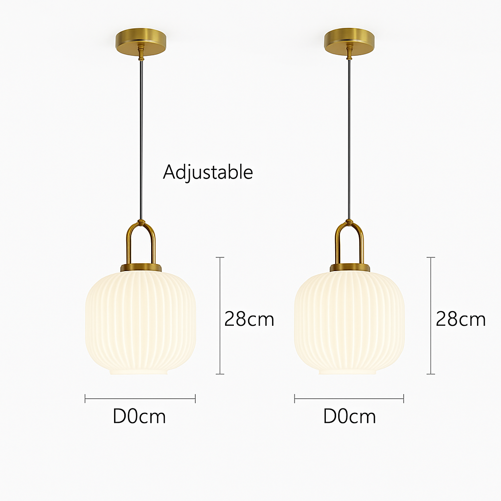 suspension en verre style citrouille pour décoration moderne