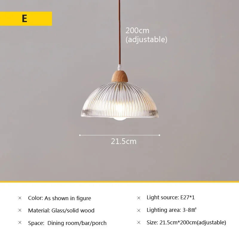 suspension en verre style japonais pour intérieur vintage