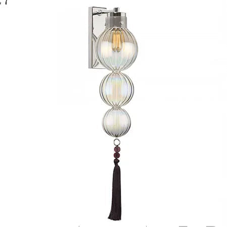 suspension en verre teinté style chinois pour décoration intérieure