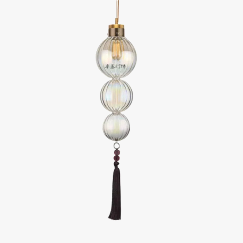 suspension en verre teinté style chinois pour décoration intérieure