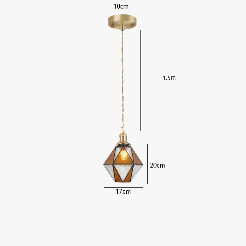 suspension en verre teinté style nordique pour éclairage industriel
