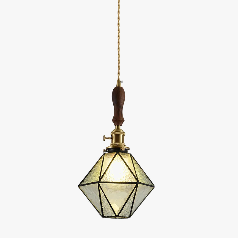 suspension en verre tiffany multicolore pour intérieur élégant