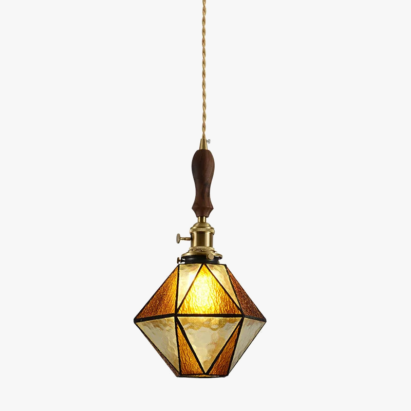 suspension en verre tiffany multicolore pour intérieur élégant