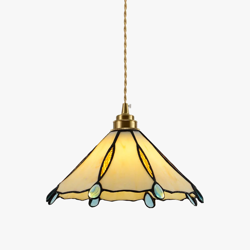 suspension en verre tiffany multicolore pour intérieur élégant