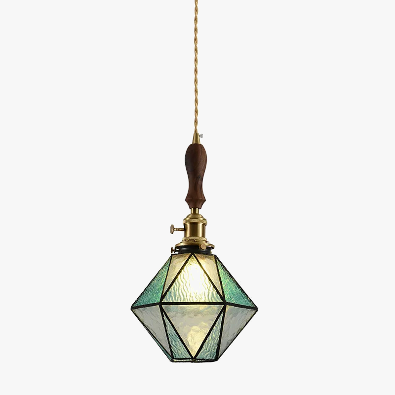 suspension en verre tiffany multicolore pour intérieur élégant