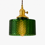 Suspension en verre vert scandinave