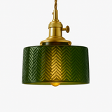 Suspension en verre vert scandinave