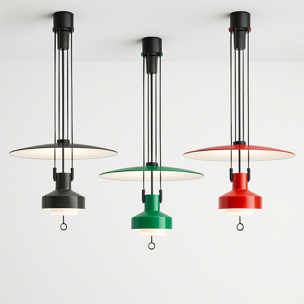 suspension extensible design en forme de soucoupe volante rétro
